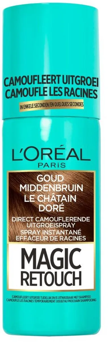L'Oréal Paris Magic Retouch Uitgroeispray Goud Middenbruin - 225ml