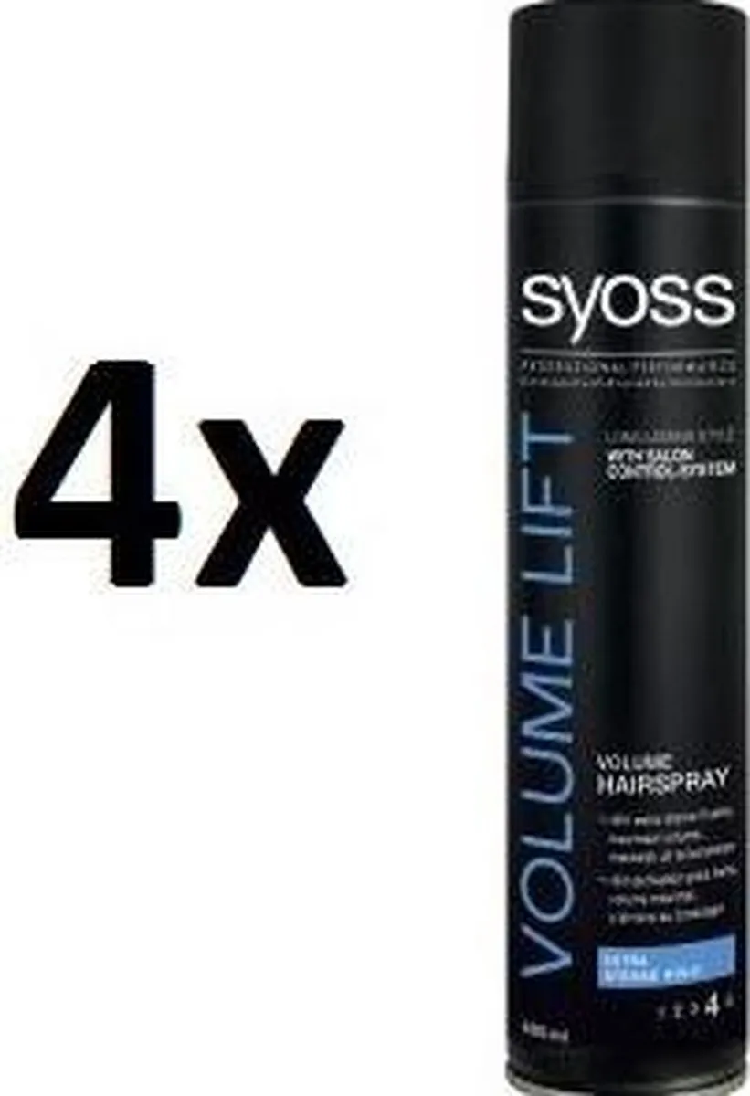 SYOSS Hairspray Volume Lift 1600ml - 4 Stuks