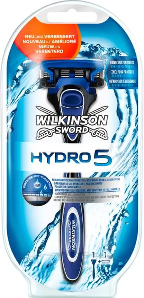 Wilkinson Sword Hydro 5 Scheerapparaat - 5 Bladen - Zwart/Blauw