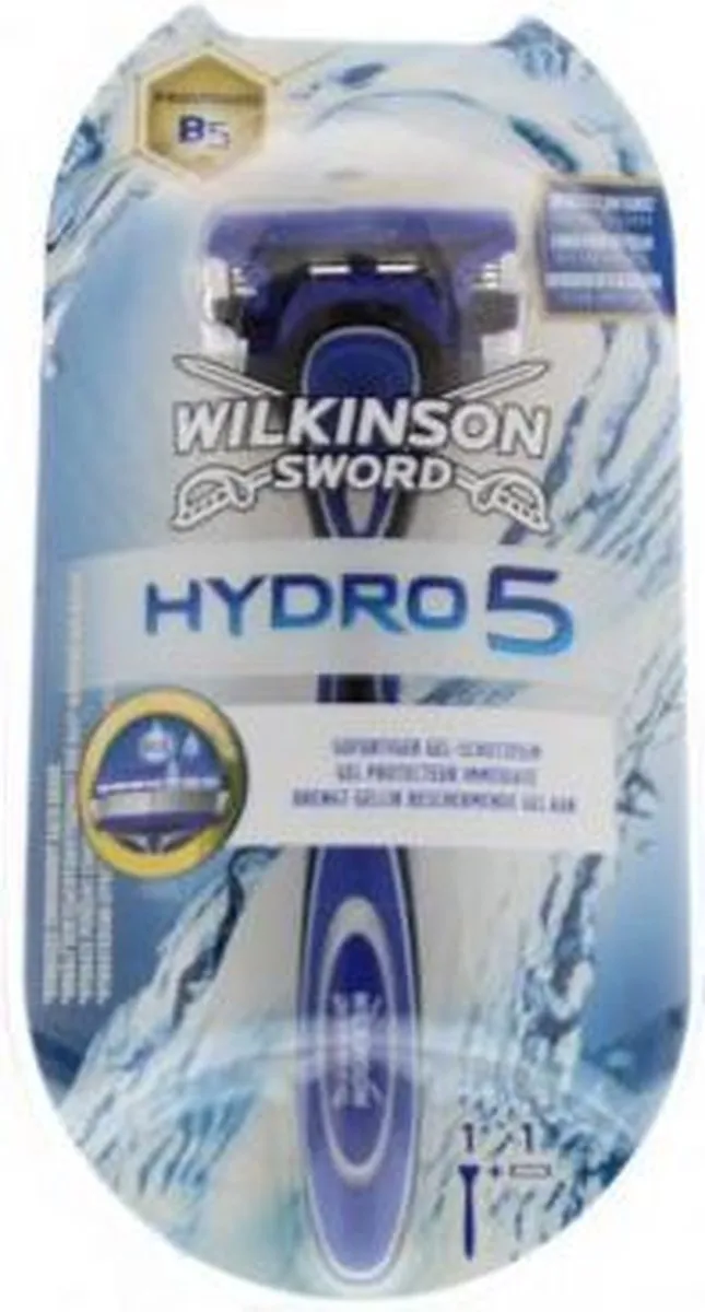 Wilkinson Sword Hydro 5 Scheerapparaat - 5 Bladen - Zwart/Blauw - afbeelding 6 van 10