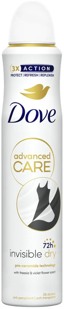 Dove Invisible Dry Deodorant Spray 200ml - 12 Stuks