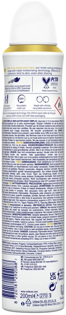 Dove Invisible Dry Deodorant Spray 200ml - 12 Stuks