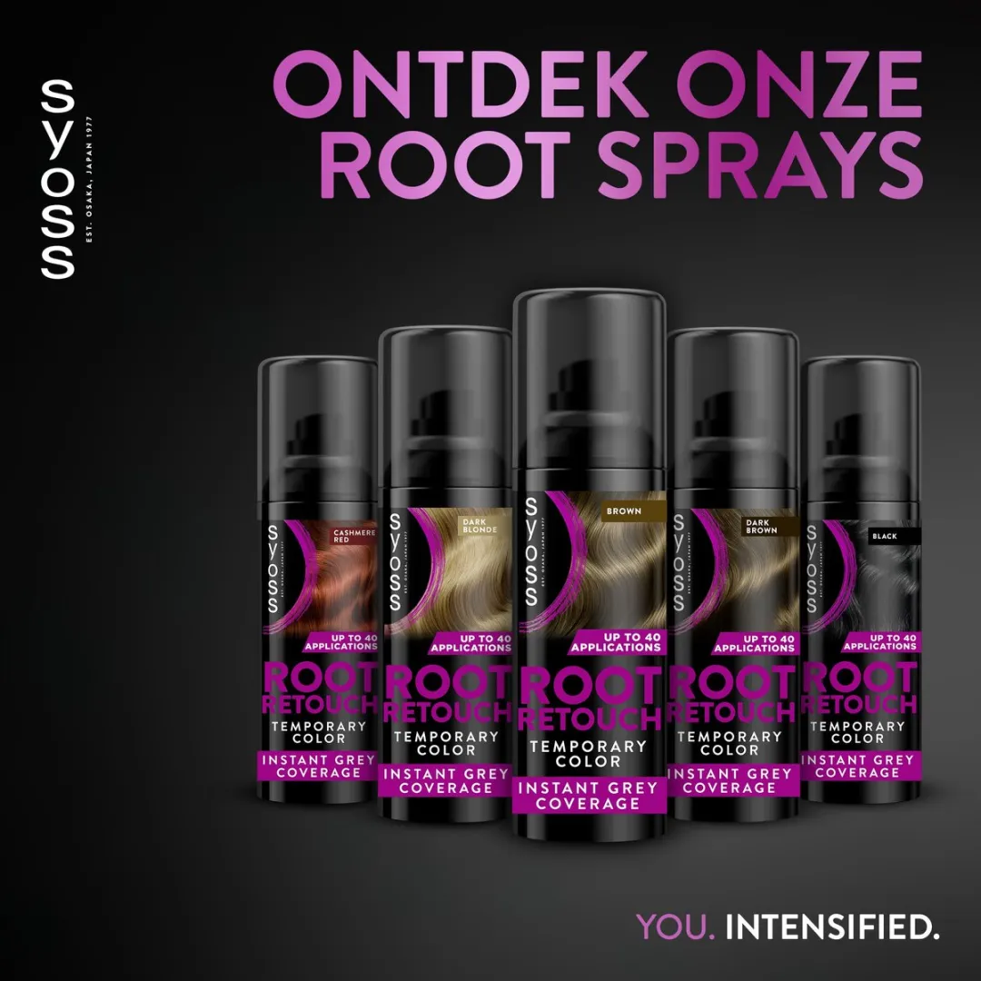 SYOSS Root Retouch Uitgroeispray Middenbruin - 3x120ml