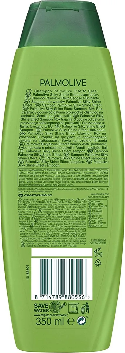 Palmolive Shampoo Silky Shine Effect 350ml - 12 Stuks