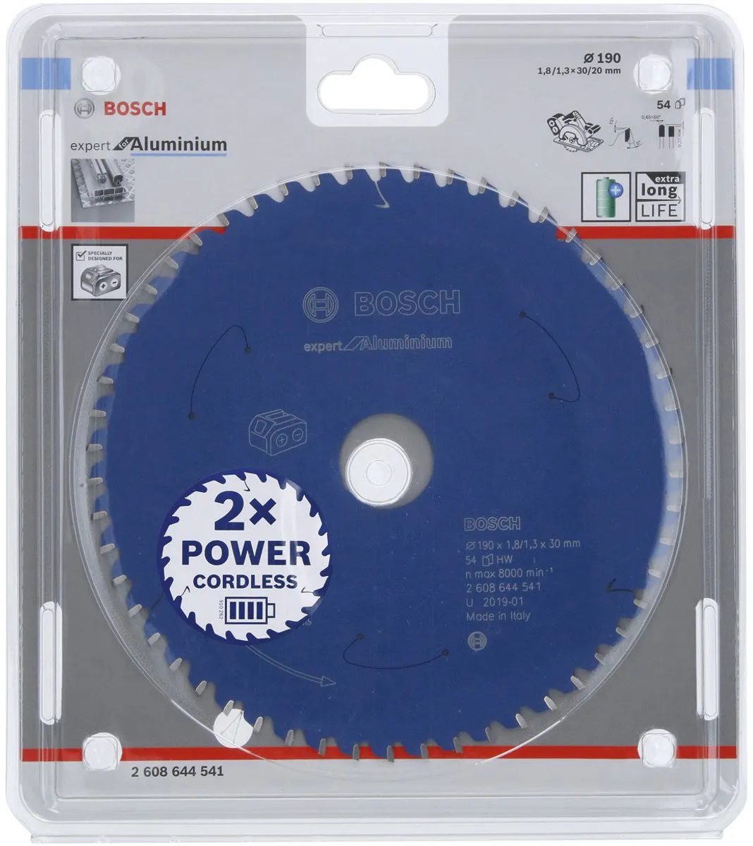 Bosch Expert Cirkelzaagblad 190mm 54T - Aluminium/Hout/Kunststof - afbeelding 4 van 5