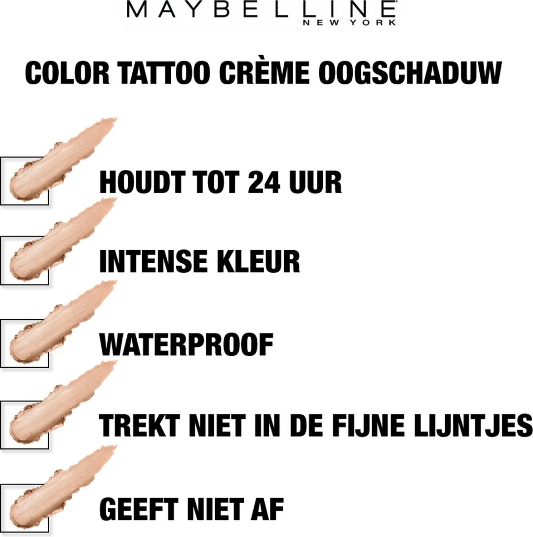 Maybelline Color Tattoo 150 Socialite Oogschaduw - 3.5g - Roze