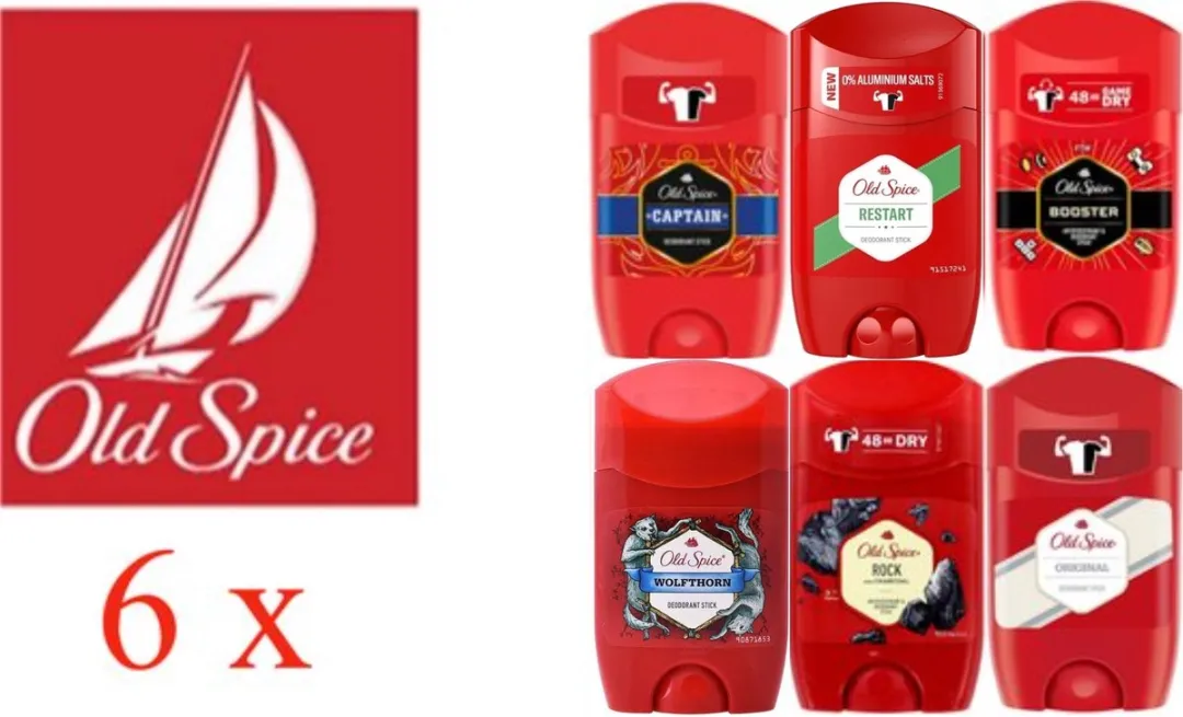 Old Spice Deo Stick Try Out Pakket - 6x50ml