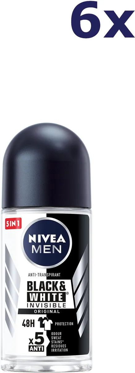 NIVEA Men Black & White Invisible Roll-On Deo