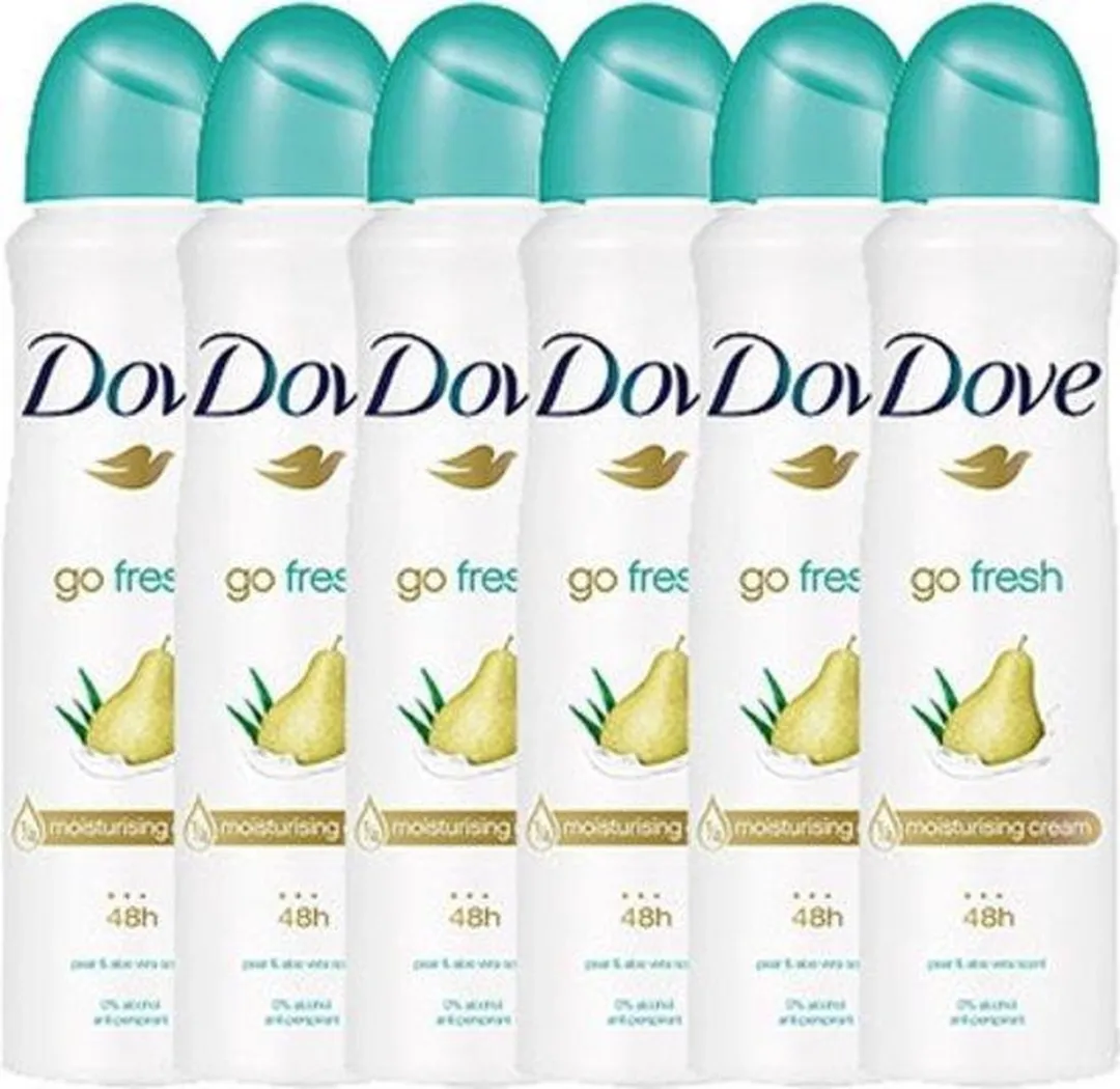 Dove Go Fresh Peer & Aloë Vera Deodorant Spray - 6x250ml - afbeelding 6 van 6