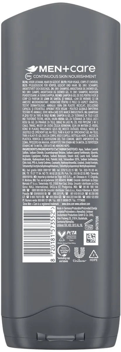 Dove Men+Care Douchegel Sandalwood & Vanilla 250ml