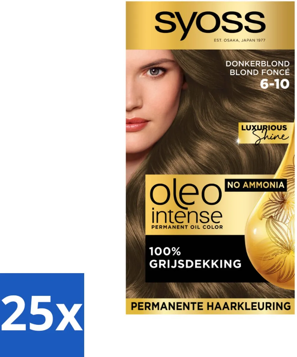 SYOSS Oleo Intense Haarverf 6-10 Donkerblond - 25 Stuks