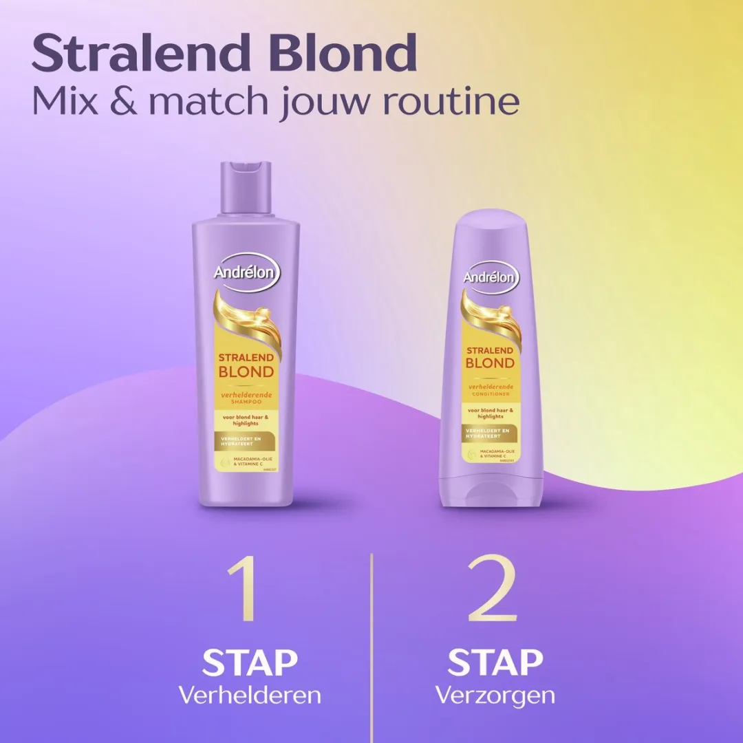 Andrélon Stralend Blond Shampoo 250ml - 12 Stuks