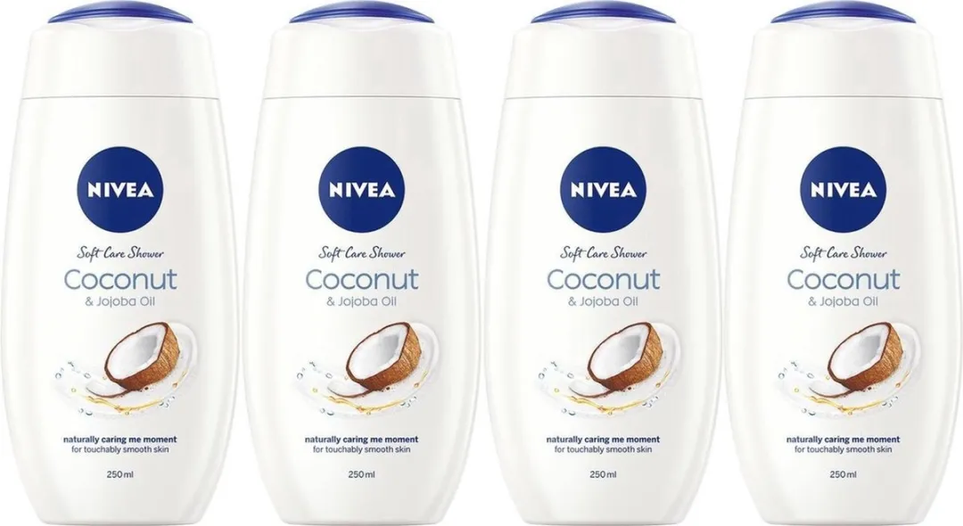 NIVEA Douchecrème Care & Coconut 4x250ml