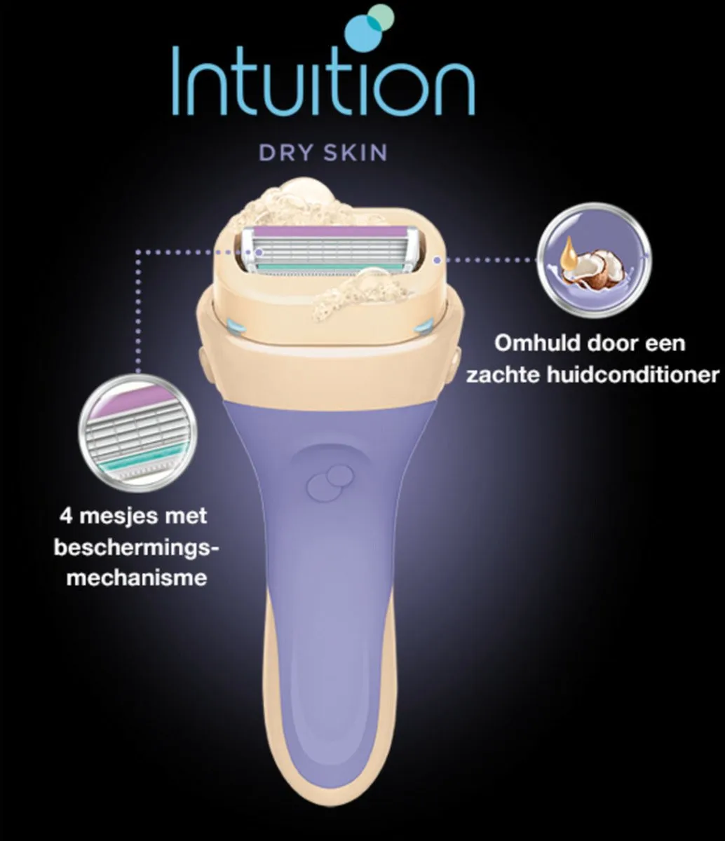 Wilkinson Sword Intuition Dry Skin Coconut 3 Mesjes - 4 Bladen