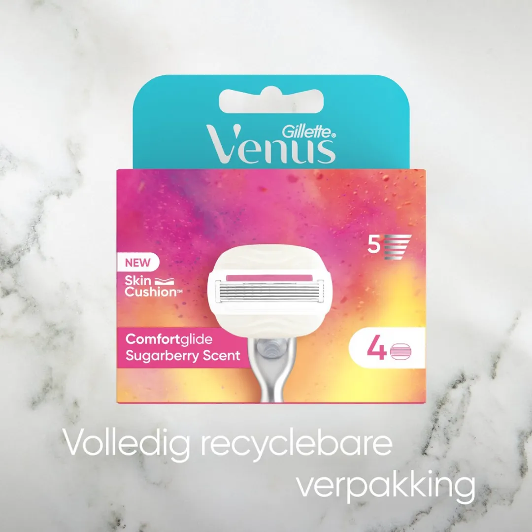 Gillette Venus Comfortglide Sugarberry Scheermesjes - 4 Stuks