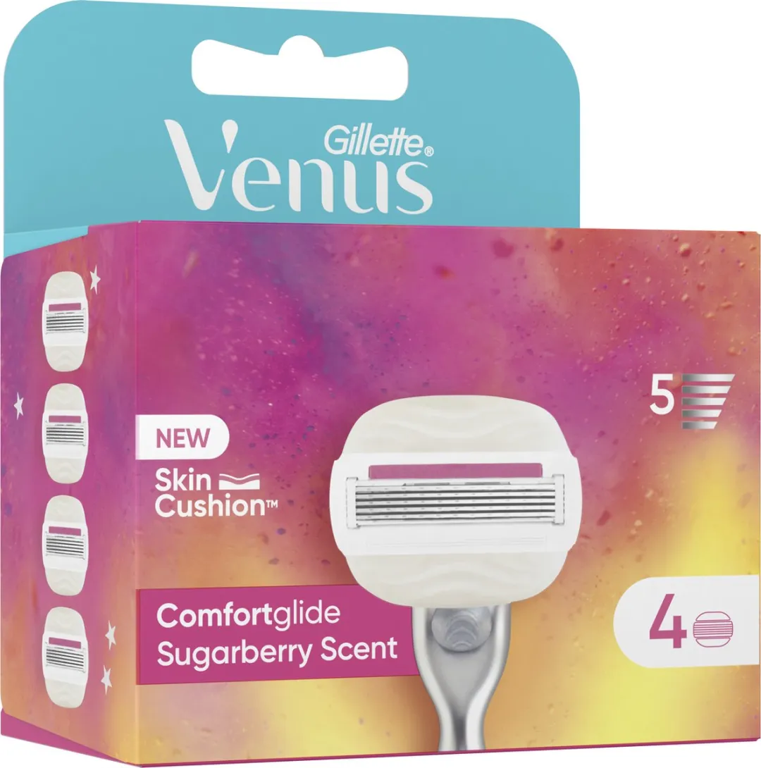 Gillette Venus Comfortglide Sugarberry Scheermesjes - 4 Stuks
