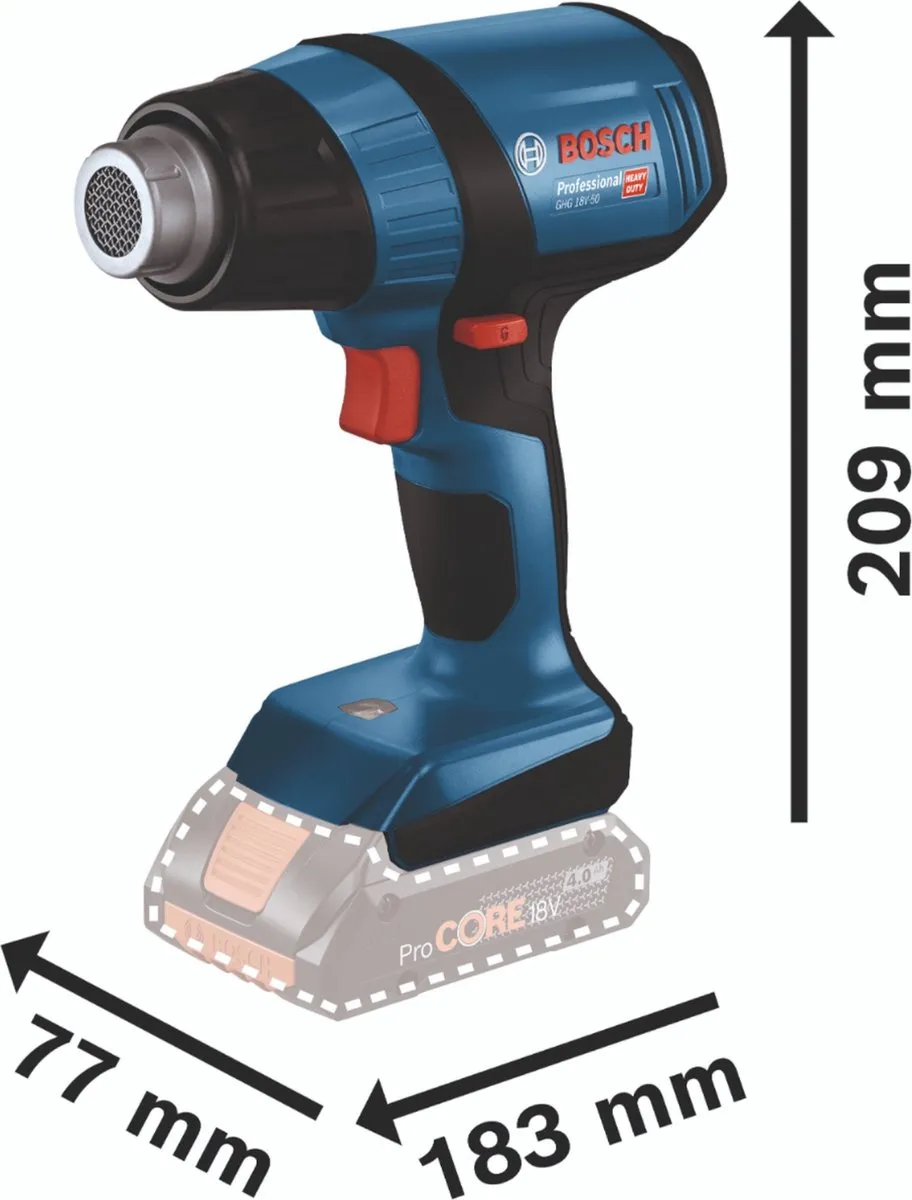 Bosch Professional GHG 18V-50 Heteluchtpistool 06012A6500 - afbeelding 6 van 6
