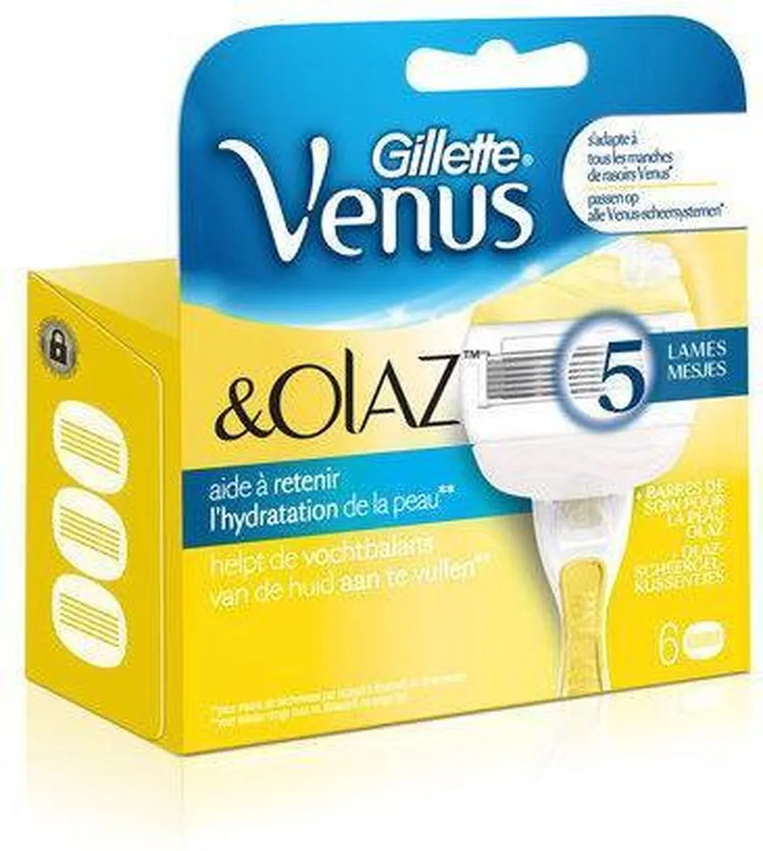 Gillette Venus RF Scheermesjes - 6 Stuks - 5 Bladen - Geel/Wit
