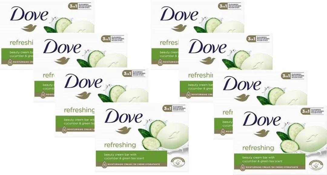 Dove Zeep Refreshing Komkommer & Groene Thee - 8 Stuks