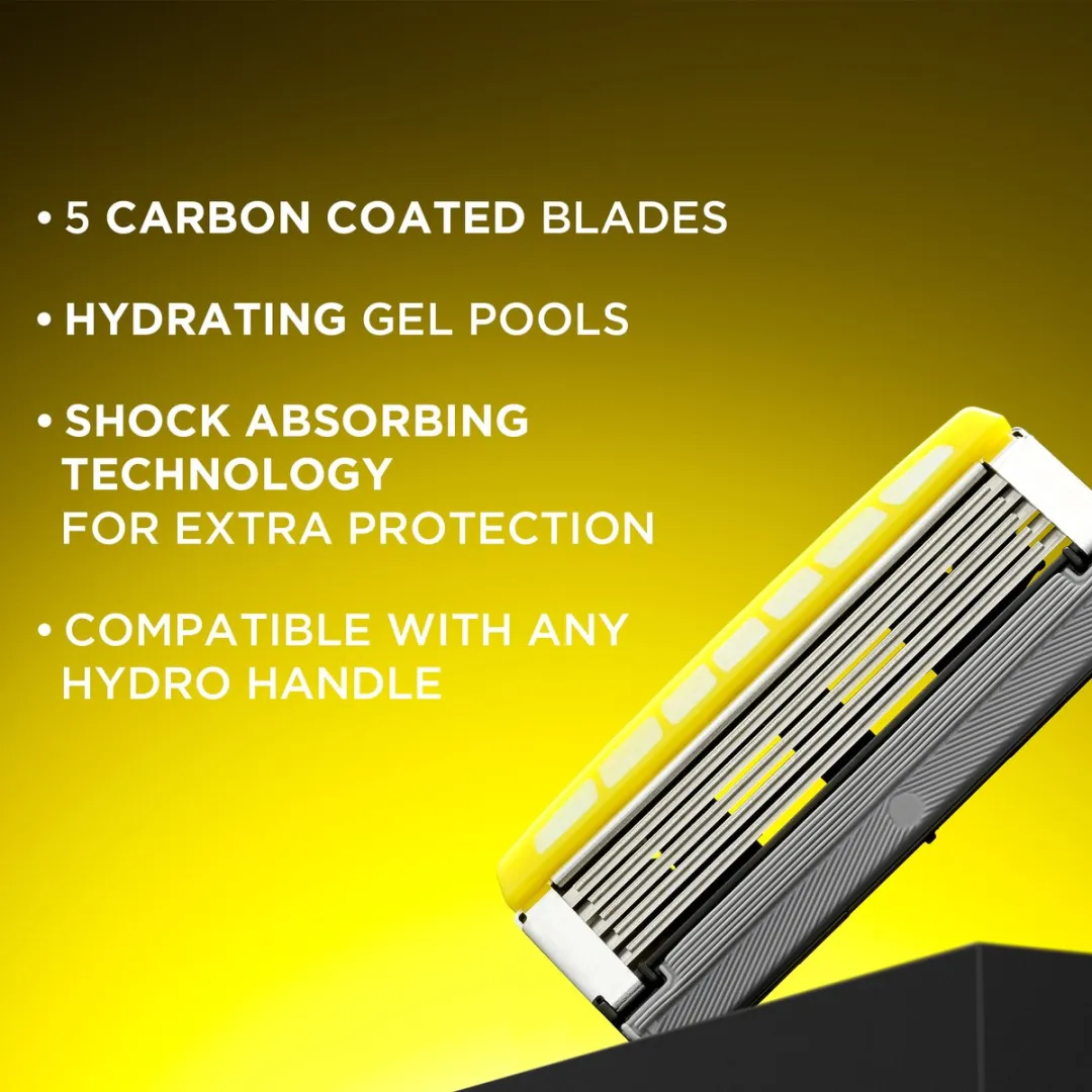 Wilkinson Sword Hydro 5 Ultimate Navulmesjes - 20 Stuks (5x4) - Zwart/Geel