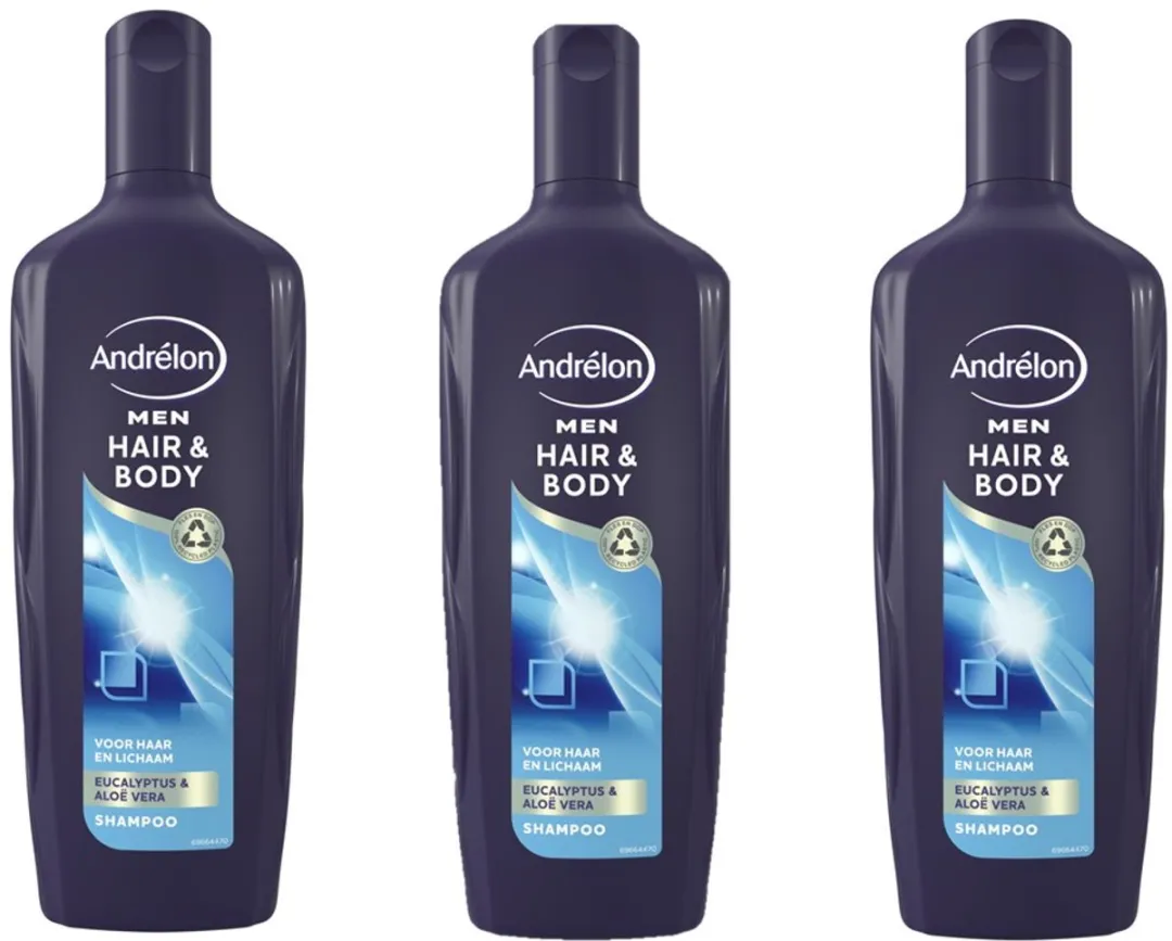 Andrélon Hair & Body Shampoo 300ml - 3 Stuks