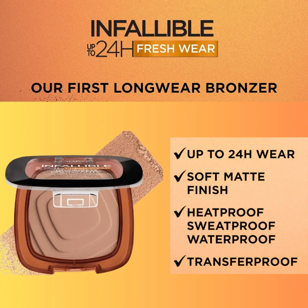 L'Oréal Paris Infallible 24H Fresh Wear Bronzer 200 Fair - 8g
