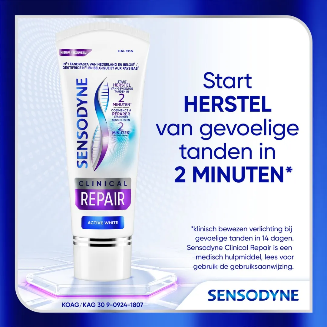 Sensodyne Clinical Repair Active White Tandpasta 75ml