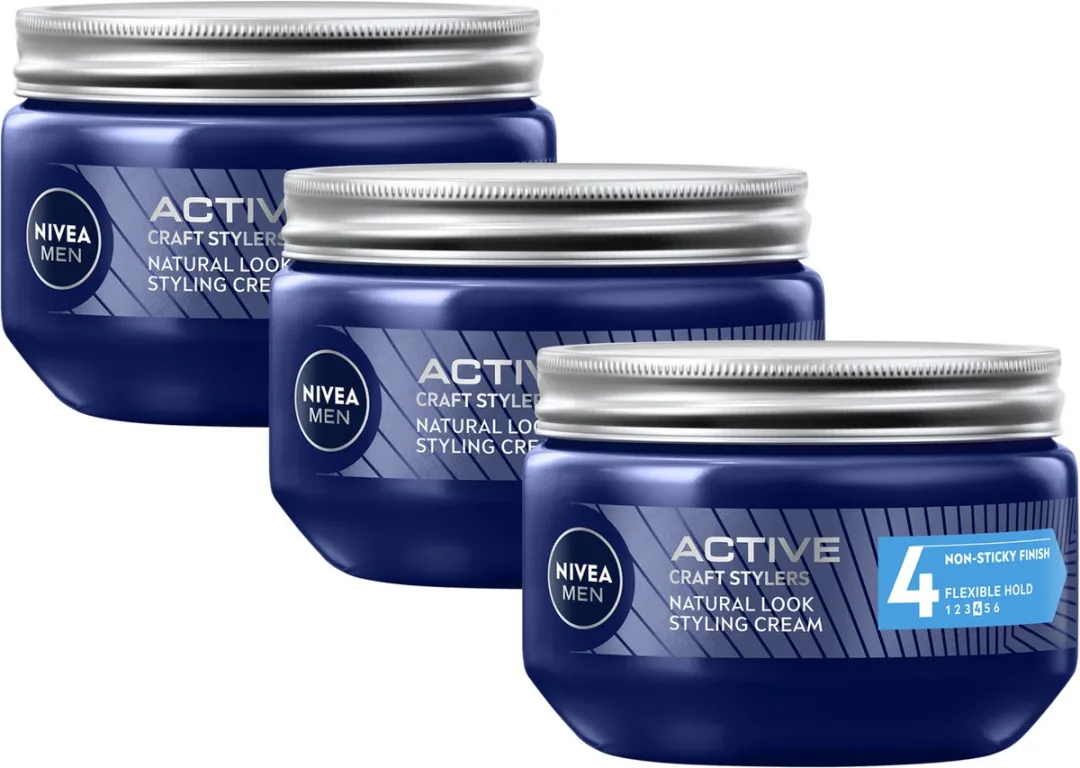 NIVEA MEN Styling Cream Haargel - 450ml (3x150ml)