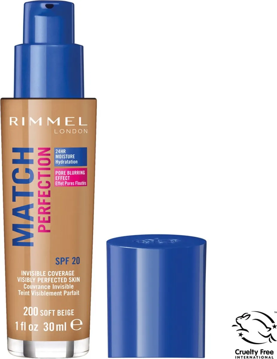 Rimmel London Match Perfection Foundation 200 Soft Beige - 30ml