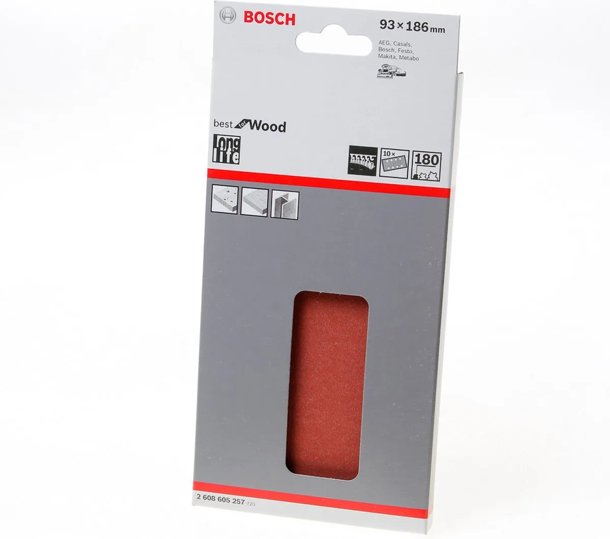 Bosch 10-delige Schuurbladset 180 - 10 Stuks