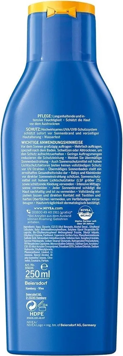 NIVEA Zonnebrandmelk 250ml - 2 Stuks
