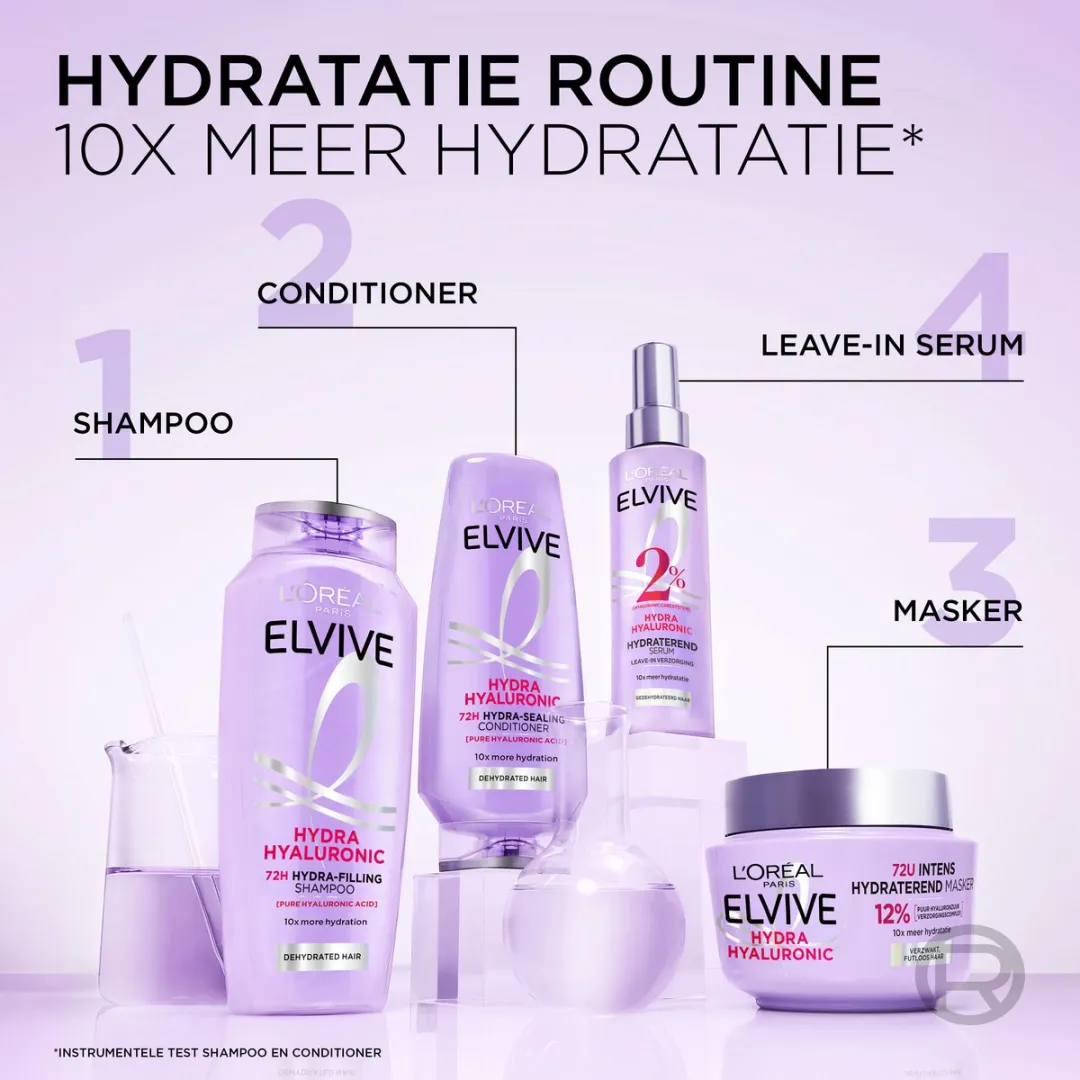 L'Oréal Paris Elvive Hydra Hyaluronic Shampoo Navulverpakking 5x250ml