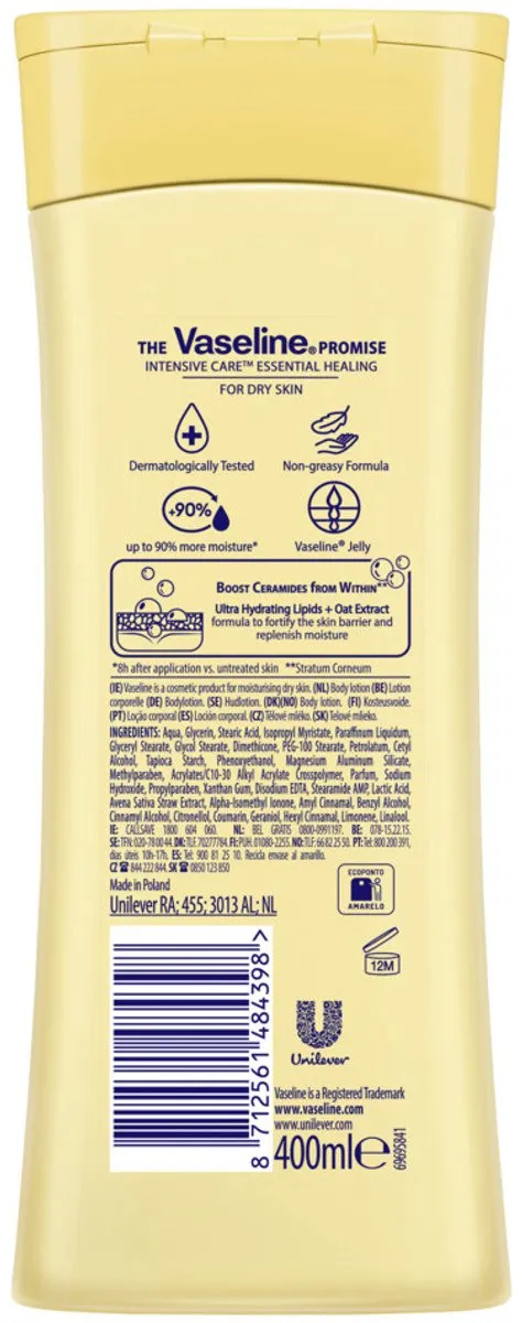 Vaseline Bodylotion Essential Healing 400ml - 2400ml (6x4)