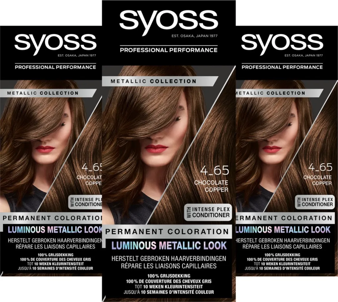 Syoss Metallics 4-65 Permanent Haarverf Chocolate Copper