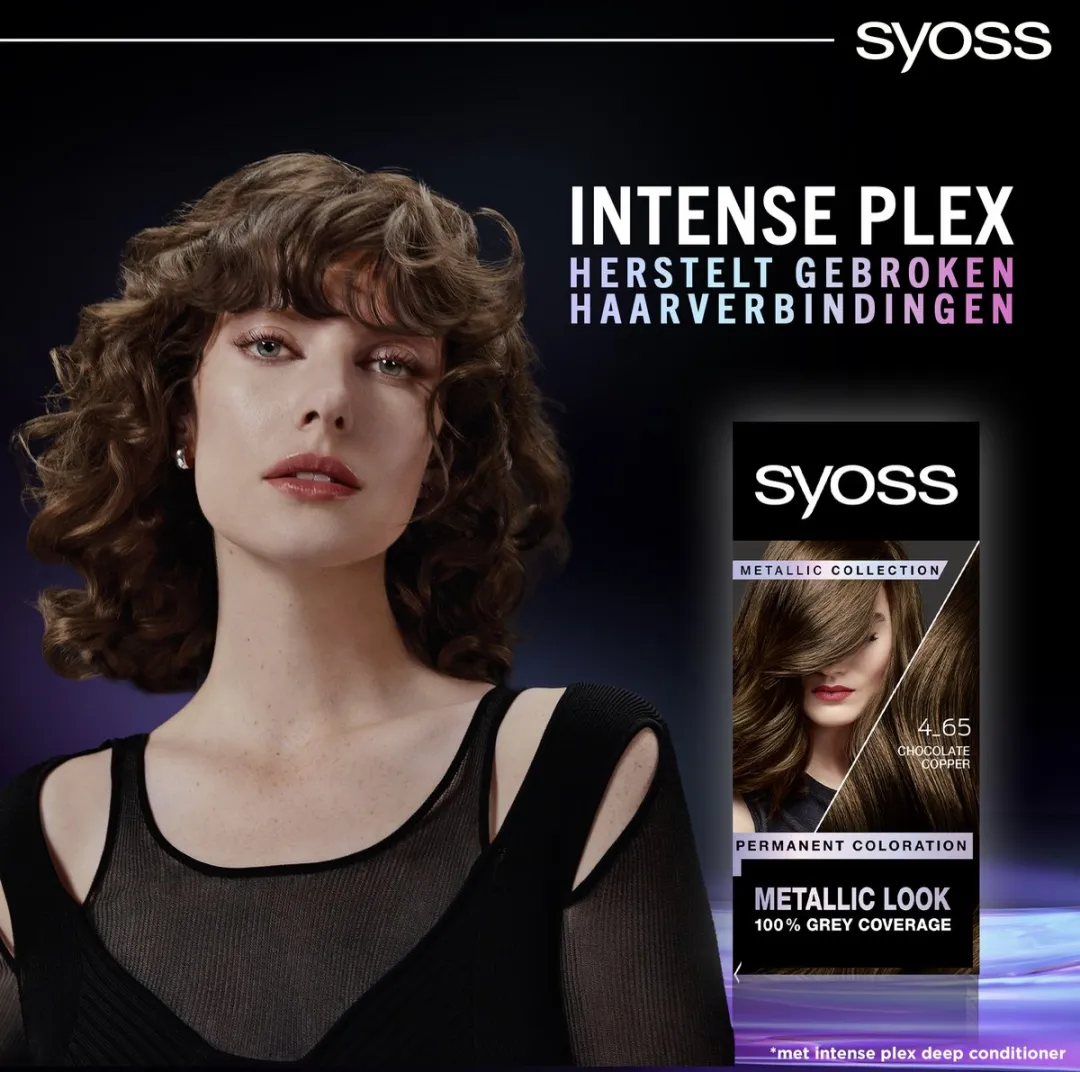 Syoss Metallics 4-65 Permanent Haarverf Chocolate Copper - 3x115ml