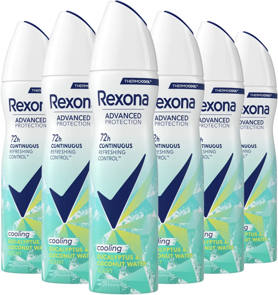 Rexona Women Advanced Protection Thermocool Anti-Transpirant Spray Eucalyptus & Coconutwater - 6x150ml