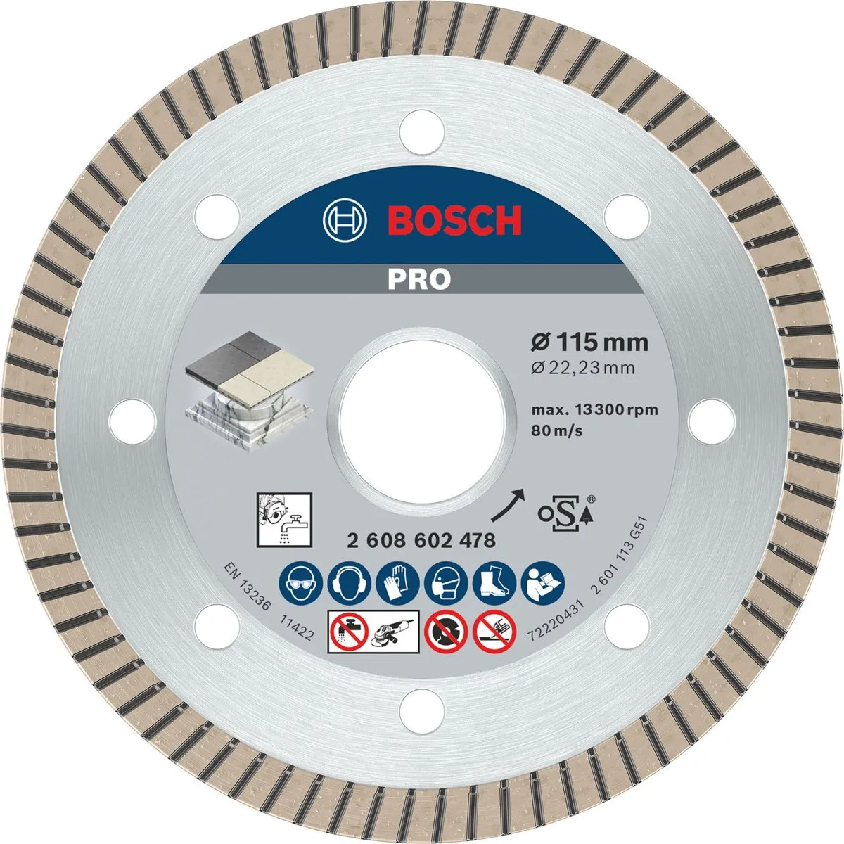 Bosch Diamantdoorslijpschijf Best for Ceramic Extraclean 115mm