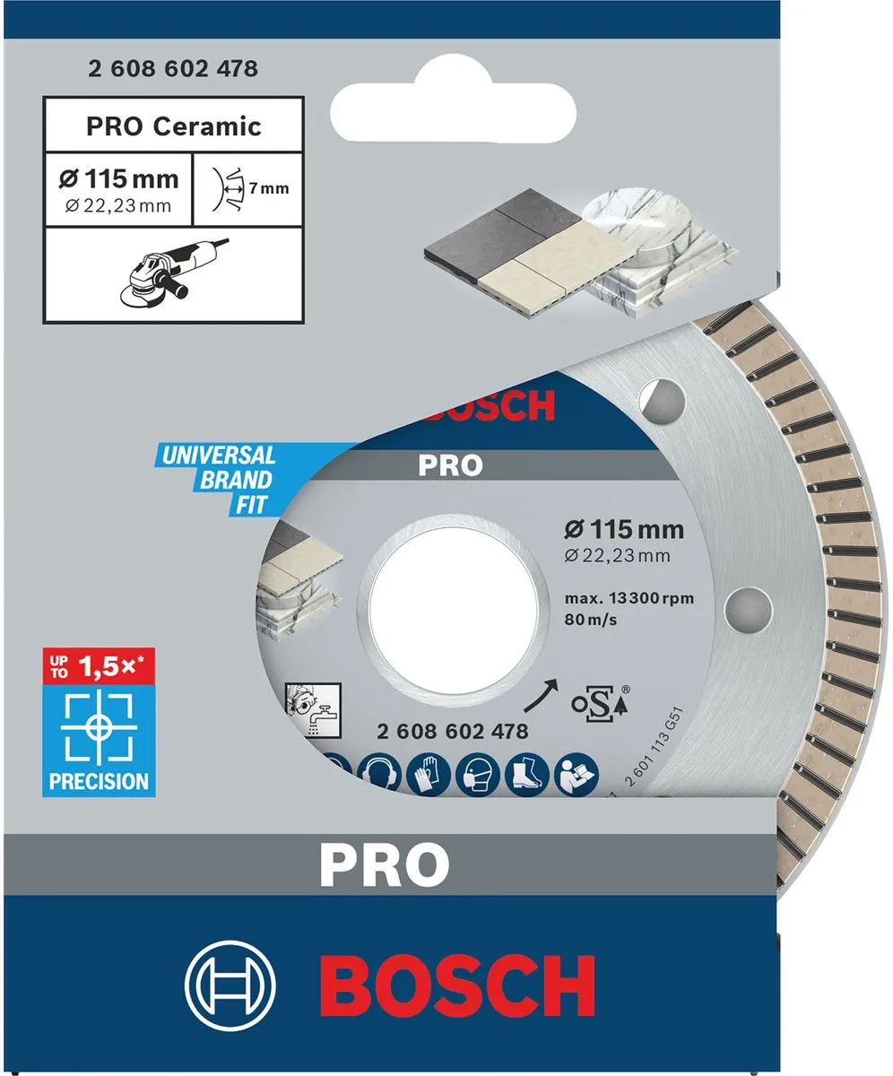 Bosch Diamantdoorslijpschijf Best for Ceramic Extraclean 115mm - 22,23mm As
