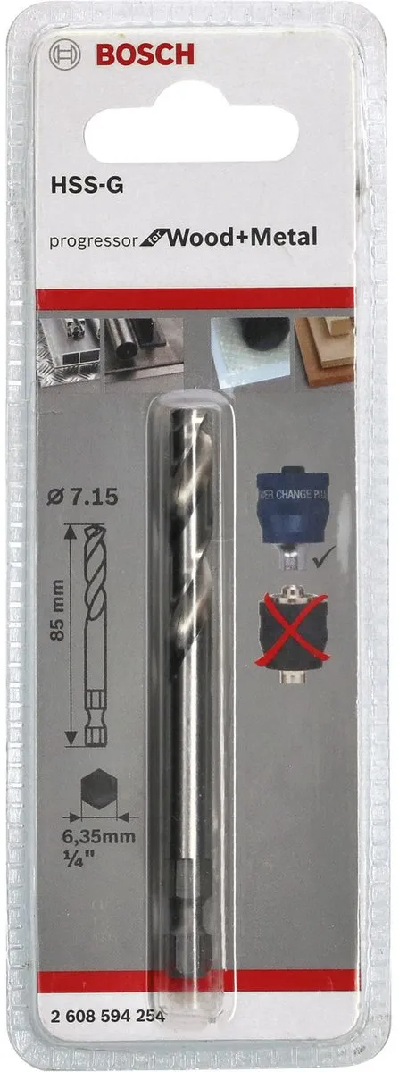 Bosch Centreerboor Plus HSS-G 7.15x85mm - Metaal