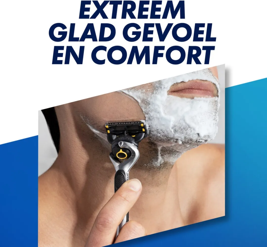 Gillette ProShield 3 Scheermesjes - 4 Bladen - Blauw/Geel/Zwart