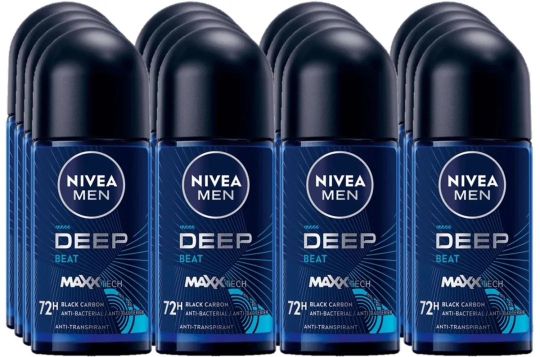 NIVEA Deo Roller Men Deep Black Carbon Beat 12x50ml