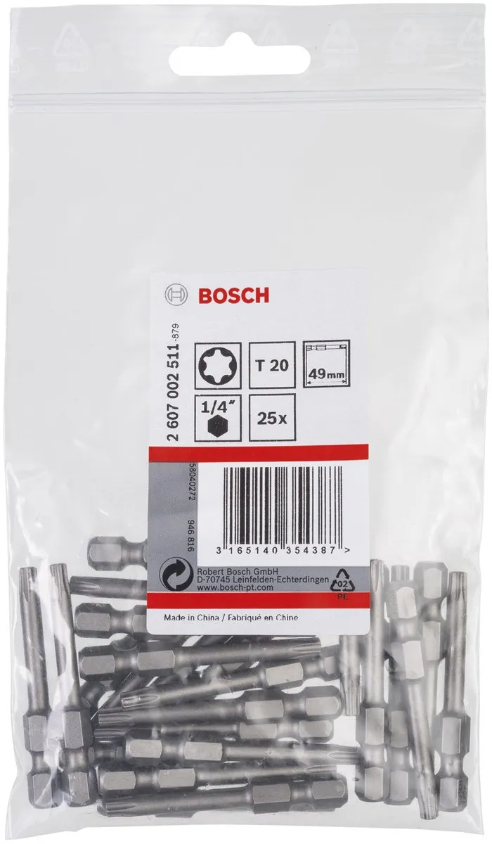 Bosch Bit T20 Extra-hard 49mm - Metaal