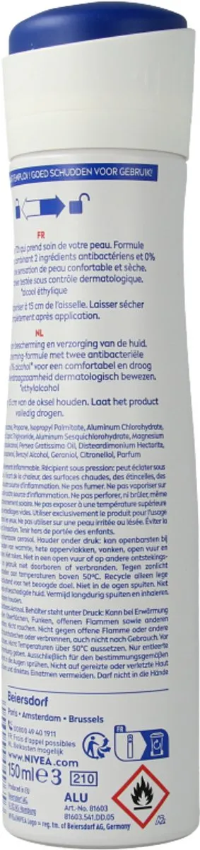 NIVEA Dry Comfort Anti-Transpirant Spray 150ml - afbeelding 6 van 6