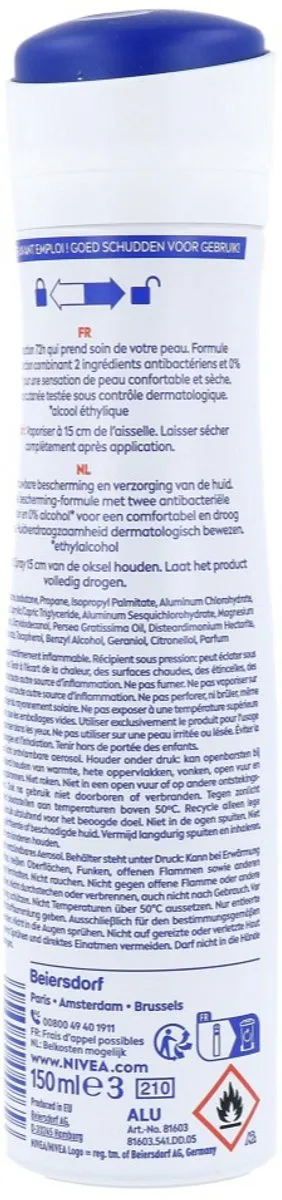 NIVEA Dry Comfort Anti-Transpirant Spray 150ml