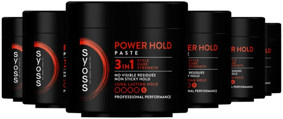 SYOSS Power Hold Styling Paste - 900ml (6x150ml) - Glanzende finish