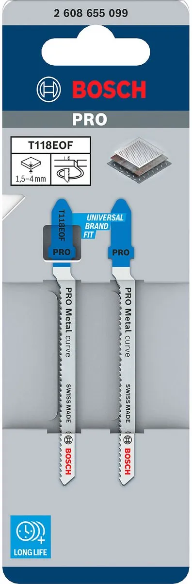 Bosch PRO Metal Curve T118EOF Decoupeerzaagbladen - 2 Stuks
