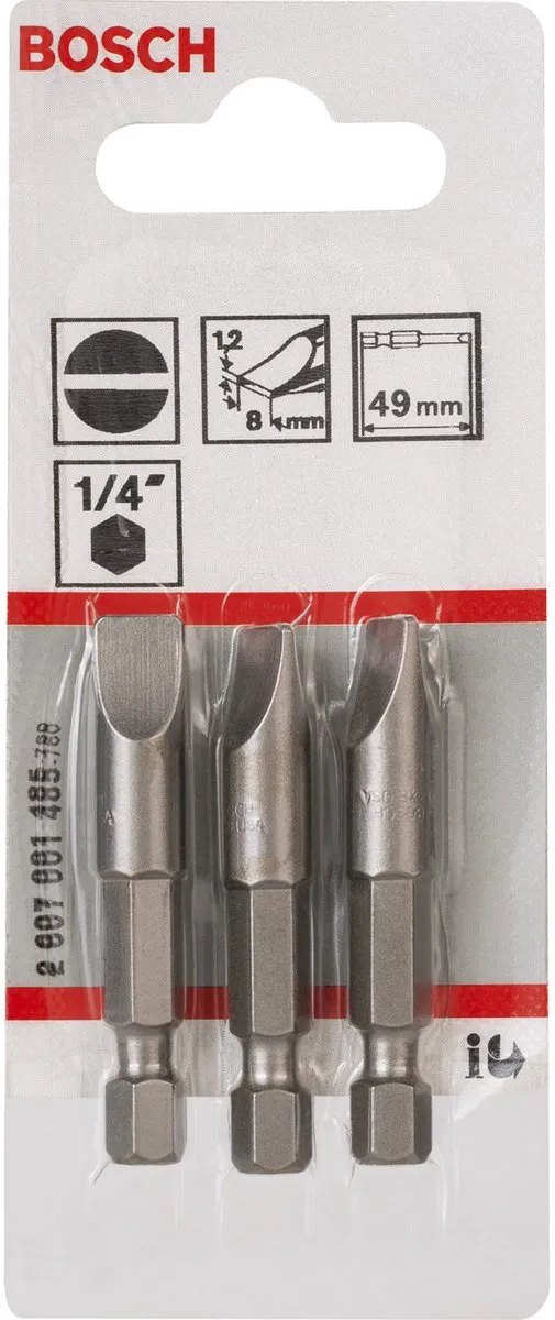 Bosch Bit Extra-hard S 1,2x8,0 - 3 Stuks