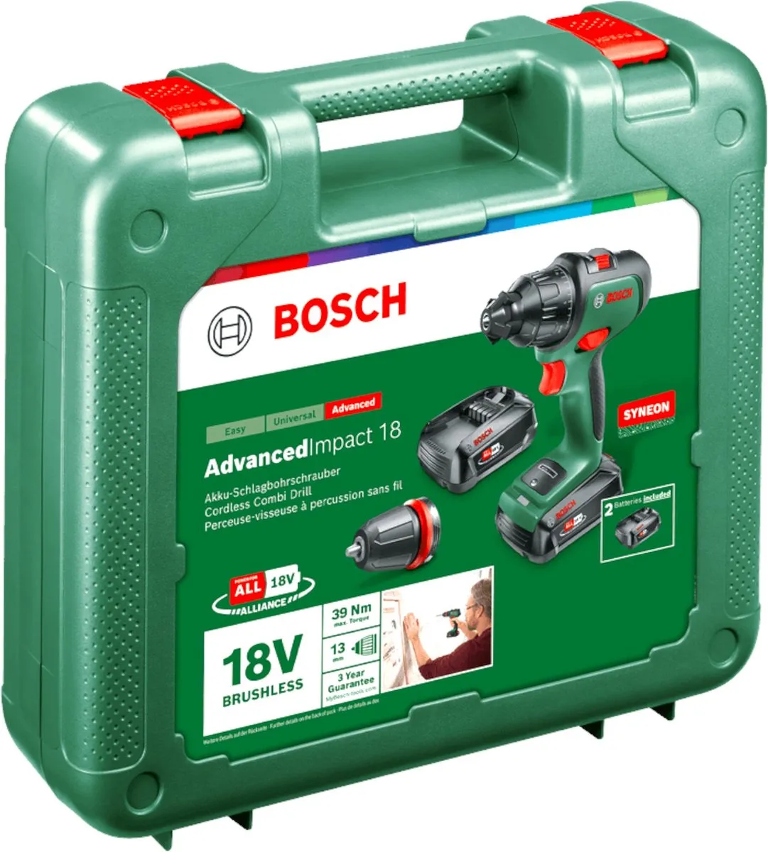 Bosch AdvancedImpact 18 Accuklopboorschroevendraaier 06039B5109 - 2x 2500mAh