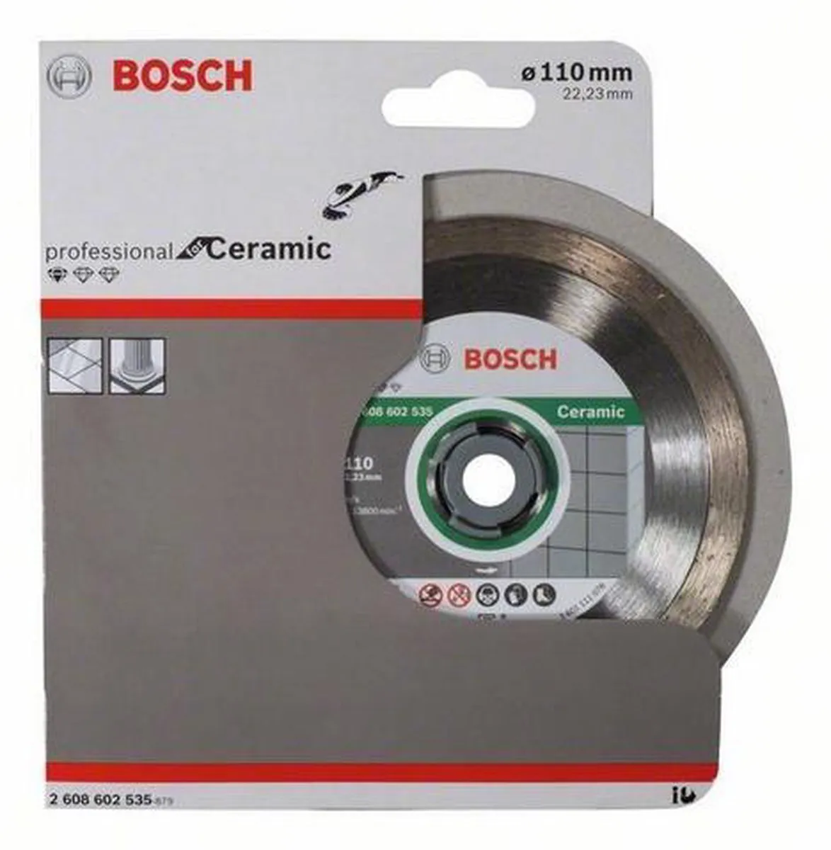 Bosch - Diamantdoorslijpschijf Standard for Ceramic 110 x 22,23 x 1,6 x 7,5 mm