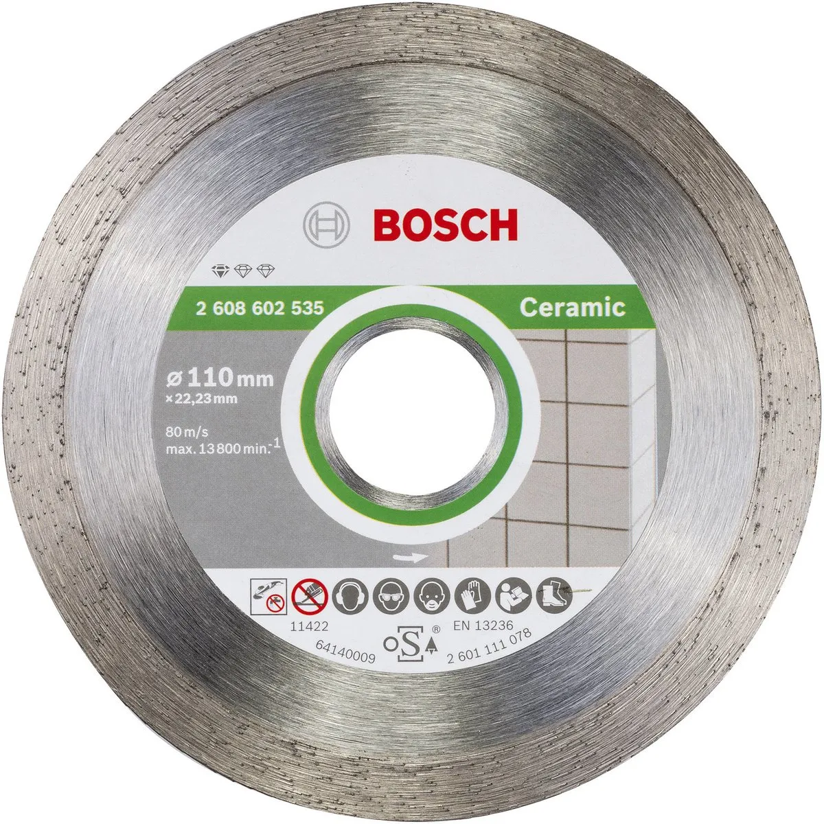 Bosch - Diamantdoorslijpschijf Standard for Ceramic 110 x 22,23 x 1,6 x 7,5 mm